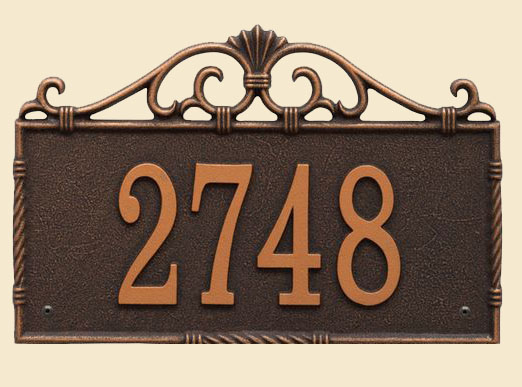 bảng số nhà sắt mỹ thuật cho biệt thự
