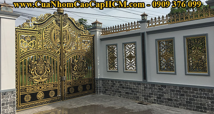Cổng và hàng rào nhôm đúc tại Cần Giuộc