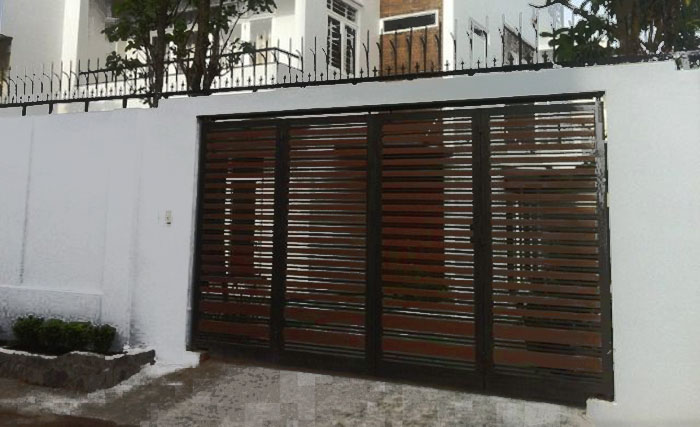 Mẫu cửa cổng lùa 1 cánh, cửa cổng sắt lùa treo, cửa cổng lùa 2 cánh